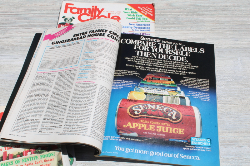 photo of lot 80s vintage Family Circle Christmas magazines baking, holiday recipes, tons of ads!  #10